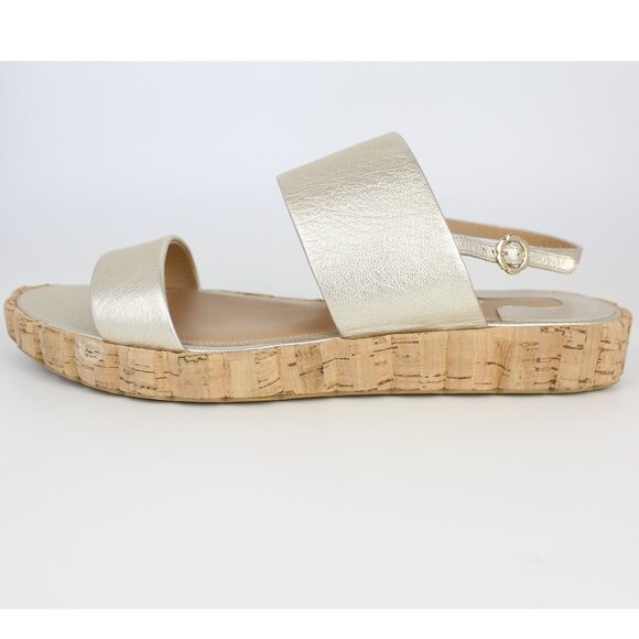 New Salvatore Ferragamo Metallic Leather Sandal | Luxe Comfort for Summer Chic - Picture 3 of 13